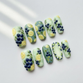 Lemon Blueberry Press On Nails