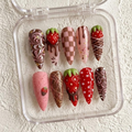Sweet Chocolate Strawberry 3D Dessert Nails